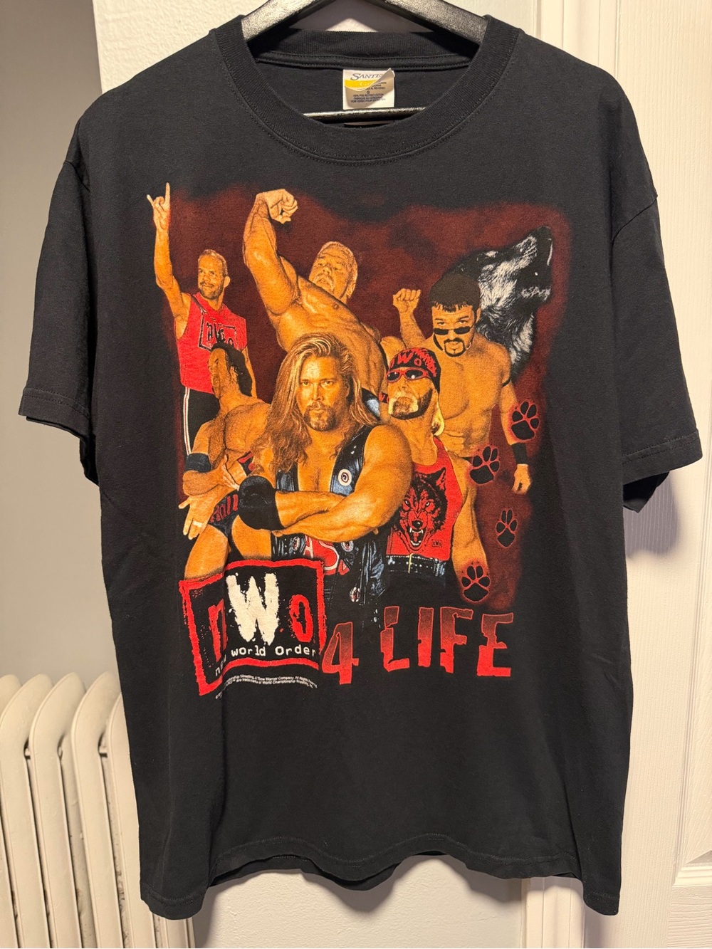Vintage 1998 WCW NWO New World Order 4 Life Wolf Pack T Shirt Size Men’s Large